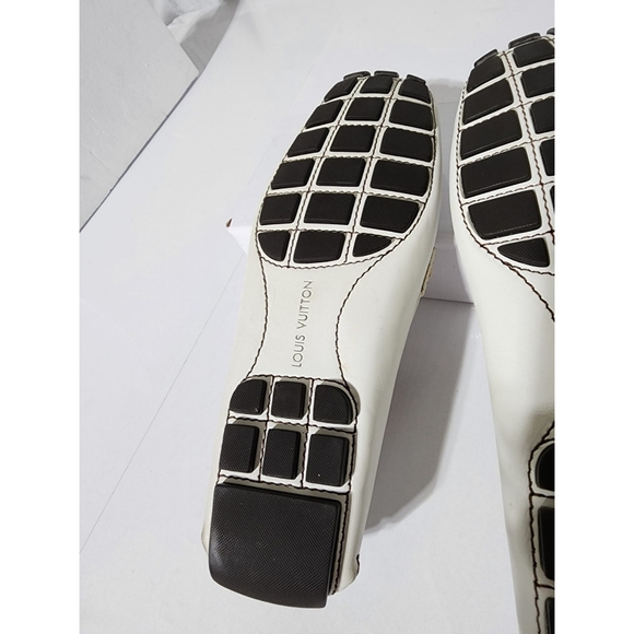 Louis Vuitton Leather Upper Moccasin Loafer White Size 8.5 - Picture 15 of 16